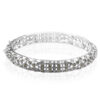 Srebrna piękna ażurowa bransoletka typu bangle - BDM3227