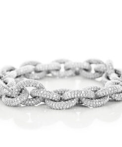 Exclusive | Wysadzana brylantami bransoleta łańcuch 18k - DDB0805