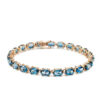 Piękna bransoletka złota z London Blue Topaz - BZX5282