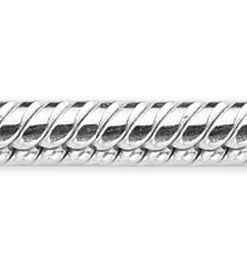 Srebrny rodowany łańcuszek SPIGA 1,4mm 45cm