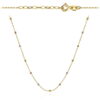 Złoty choker - celebrytka z 3-kolorowymi kuleczkami 35 + 3cm