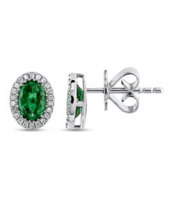 Exclusive | Owalne kolczyki ze szmaragdami i diamentami - KBD6000E