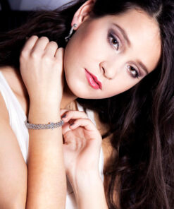 Srebrna piękna ażurowa bransoletka typu bangle - BDM3227 - Image 7