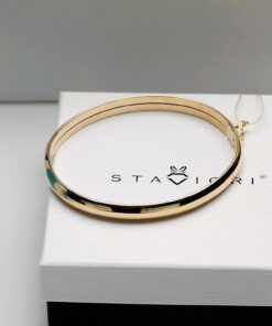Złota sztywna bransoletka typu bangle - 333 - BXX5452 – Bild 3