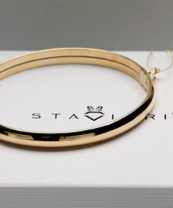 Złota sztywna bransoletka typu bangle - 333 - BXX5452 – Bild 5
