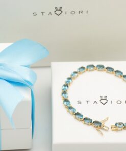 Alternative view of Piękna bransoletka złota z London Blue Topaz - BZX5282