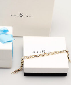 Piękna złota bransoletka ROLO - 585 - BZX6233 - CHARMS - Image 3