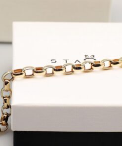 Piękna złota bransoletka ROLO - 585 - BZX6233 - CHARMS - Image 5
