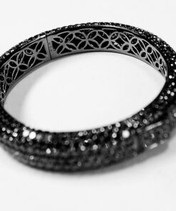 Exclusive | Bransoleta typu BANGLE z czarnego złota z czarnymi diamentami - obrazek 5