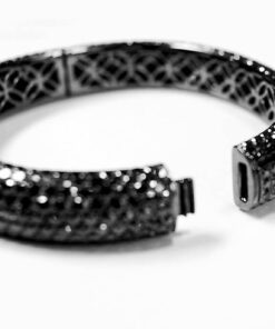 Exclusive | Bransoleta typu BANGLE z czarnego złota z czarnymi diamentami - obrazek 6