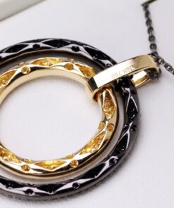 Exclusive | wisiorek z czarnego i żółtego złota z diamentami - obrazek 10