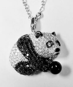 Alternatywny widok Exclusive | wisiorek panda z diamentami i onyksem w 18-karatowym złocie