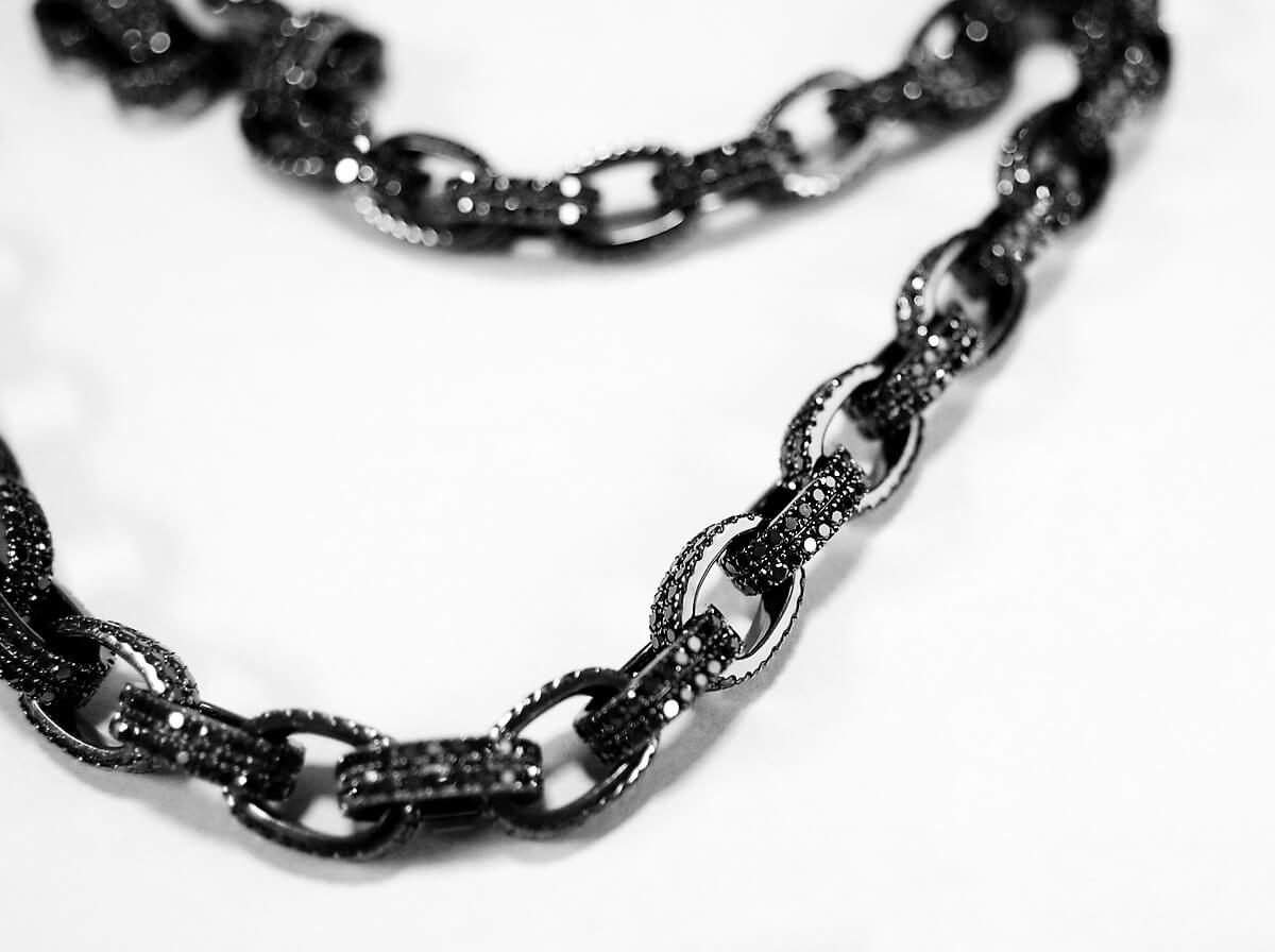 Exclusive | Czarne złoto i czarne diamenty - naszyjnik unisex - obrazek 4