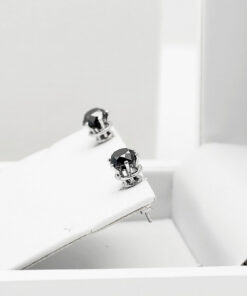 Exclusive | Piękne kolczyki z czarnymi diamentami 2,80ct w 18K białym złocie - Image 6