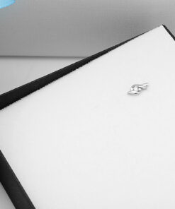Kolczyki z białego złota z diamentami - KBD5720 - Image 5