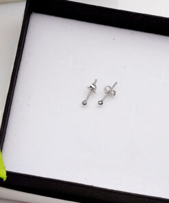 Srebrne malutkie kolczyki kuleczki 2mm – Bild 5