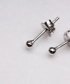 Srebrne malutkie kolczyki kuleczki 2mm – Bild 7