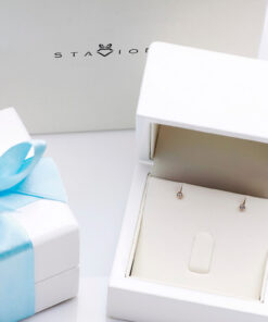 Staviori Must Have | piękne małe kolczyki z różowego złota z brylantem – Bild 9