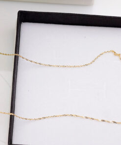 Złoty łańcuszek 585 singapur 1mm 45cm - Image 3