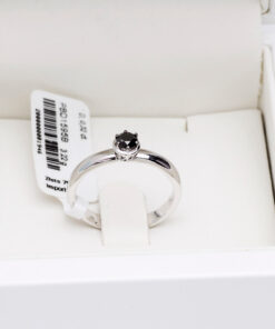 Exclusive | pierścionek zaręczynowy z czarnym diamentem 0,25ct w złocie 750 - Image 4