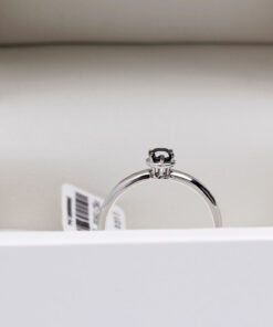 Exclusive | pierścionek zaręczynowy z czarnym diamentem 0,25ct w złocie 750 - Image 5