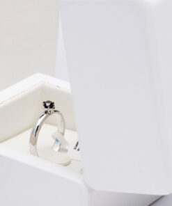 Exclusive | pierścionek zaręczynowy z czarnym diamentem 0,25ct w złocie 750 - Image 7