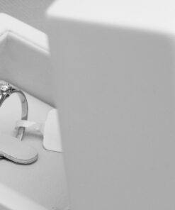 pierścionek zaręczynowy z białego złota z diamentem 0,10ct - Obrázek 6