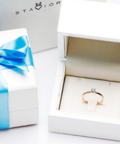 Alternatywny widok Staviori® Must Have | idealny pierścionek zaręczynowy złoto 585 koszyczek i brylant 0,20ct