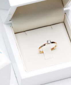 Staviori® Must Have | idealny pierścionek zaręczynowy złoto 585 koszyczek i brylant 0,20ct - Image 5