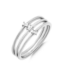 Exclusive | pierścionek z żółtego i białego złota 750 z diamentami bagietkowymi – Bild 6