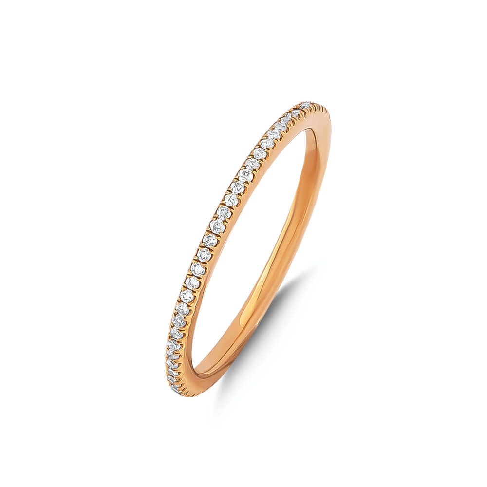 Exclusive | obrączka ze złota 750 z diamentami 0,21ct - Image 4