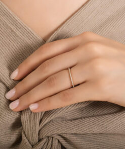 Exclusive | obrączka ze złota 750 z diamentami 0,21ct - Image 3
