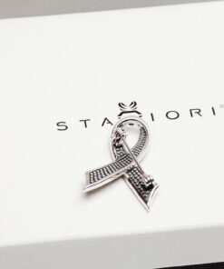Broszka srebrna wstążka z markazytami – symbol solidarności z kobietami - obrazek 7