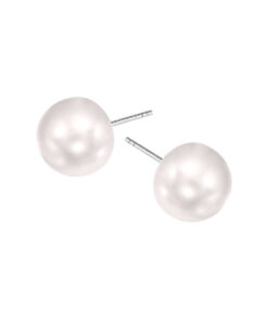 Srebrne kolczyki z perłami 10mm - KSN6355 – Bild 3