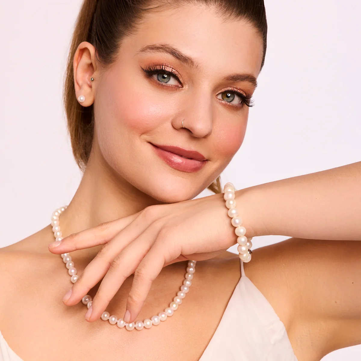 Perły naturalne ze srebrem 10mm - BSN6061 - Obrázek 3