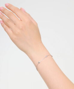 Srebrna regulowana bransoletka z serduszkami - BSC5823 - obrazek 6