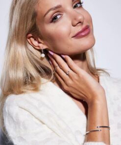 Srebrna bransoletka sztywna bangle - BSC6465 - obrazek 3