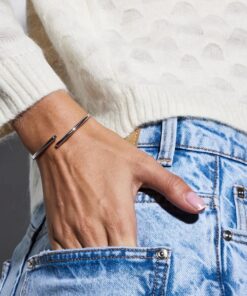 Srebrna bransoletka sztywna bangle - BSC6465 - obrazek 4