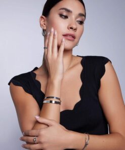 Srebrna bransoletka sztywna bangle - BSC6468 - Obrázek 4