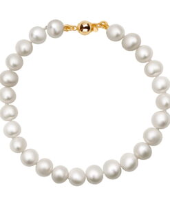 bransoletka z pereł słodkowodnych pozłacana - obrazek 3