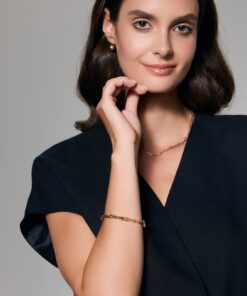 Śliczna przeplatana bransoletka złota - 333 - BXX6420 – Bild 5
