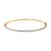Złota bransoletka sztywna typu bangle z cyrkoniami - 333 - BXC6459