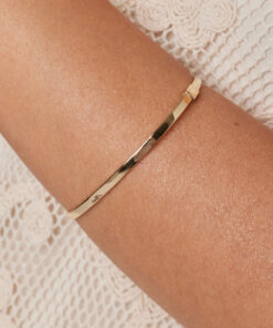 Alternatywny widok Złota bransoletka 585 wąska typu bangle - BZC6671