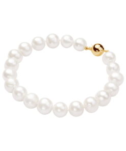 Bransoletka złota z perłami 8-9mm – BZN6319 - obrazek 7