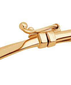 Dwukolorowa złota bransoletka bangle 585 - obrazek 4