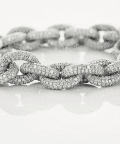Exclusive | Wysadzana brylantami bransoleta łańcuch 18k - DDB0805 - Image 3
