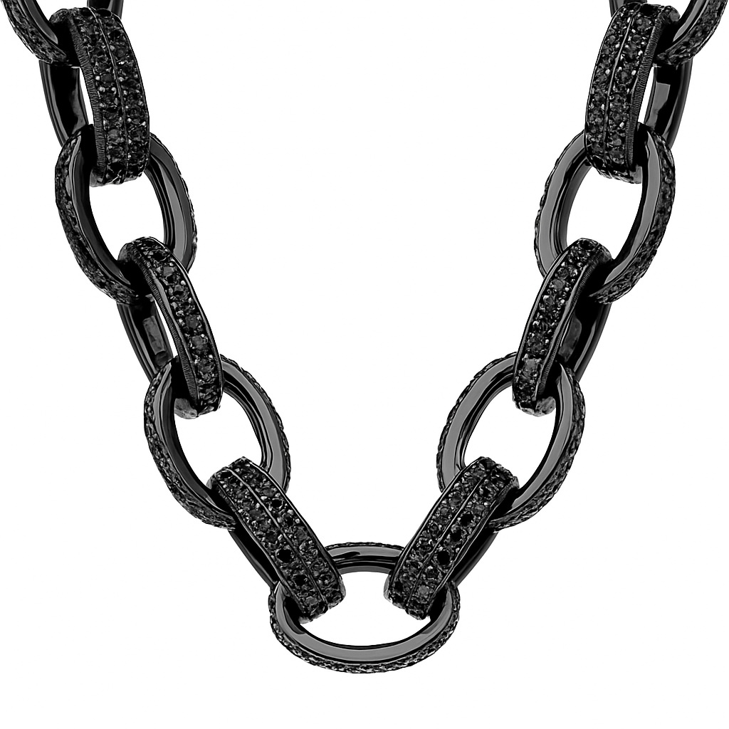 Exclusive | Czarne złoto i czarne diamenty - naszyjnik unisex