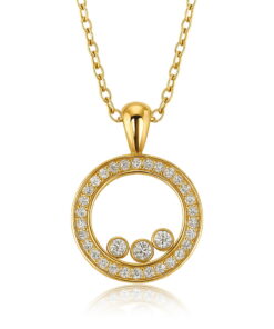 Exclusive | wisiorek z brylantami ze szafirowym szkłem - happy diamonds