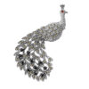 Srebrna, piękna broszka z markazytami, onyksem i granatem - PAW