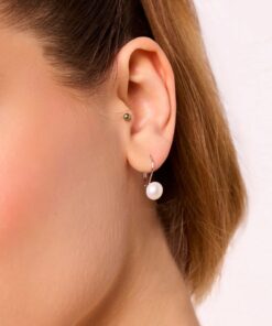 Perły naturalne ze srebrem na biglu - 8mm - KDN5756 - obrazek 4